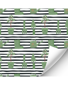 Striped Garden Wallpaper