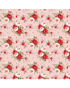 Pink Vintage Floral Wallpaper