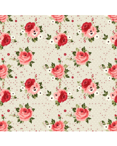 Beige Vintage Floral