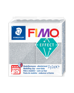 Glitter Silver - Fimo Effect - 57g