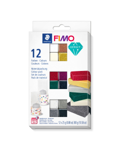 Multi Pack - Fimo Effect - Box of 12 Half Blocks, 25G (Discontinued)