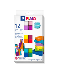 Brilliant Colours Multipack - Fimo Soft - 12 Half Blocks, 25G