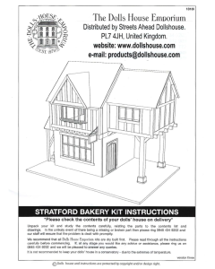 Instructions For Stratford Bakery Kit E1319