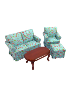 Living Room Set In Mahogony