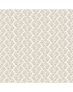 Cloud Cream Wallpaper with Hazy Blue Floral Print