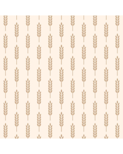 Cloud Cream Wallpaper with Copper Terracotta Floral Grain Print