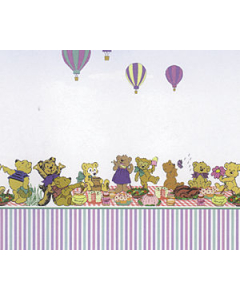 WP538 - Dolls House Wallpaper, Teddy Bear Picnic
