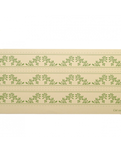 MJ022 - 1/12th Scale Acorns Border Wallpaper - Green on Cream