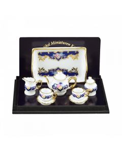 RP13466 - Tea Set with Royal Blue Design