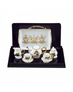 RP13476 - Tea Set with Gold Flower Design