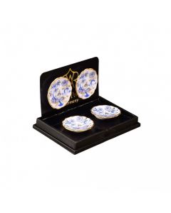 RP13535 - Blue and Gold Cake Plates (pk4)
