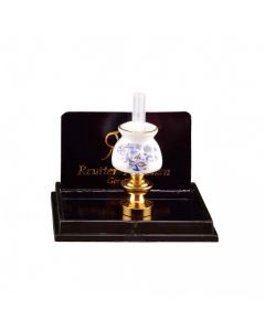 RP13735 - Non-Working Blue and Gold Oil Lamp