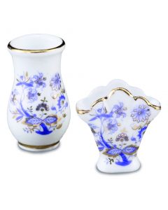 RP13785 - Pair of Blue and Gold Vases
