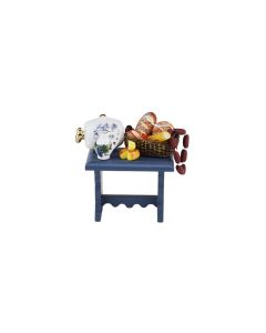 RP15050 - Blue Kitchen Side Table With Snacks