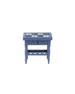 RP15649 - Blue Tiled Kitchen Table, Empty