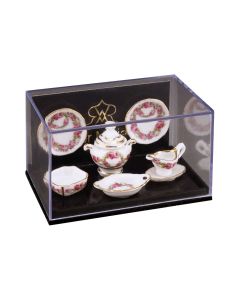 Dinner Set For 2 with Dishes In Rose Design (RP15776)