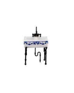 RP17401 - Small Kitchen Sink, Blue Bow Design