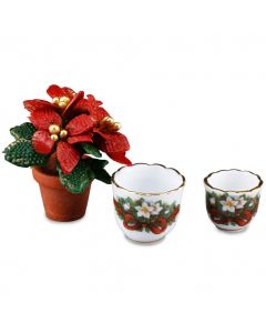 RP17966 - Christmas Flowerpots and Poinsettia
