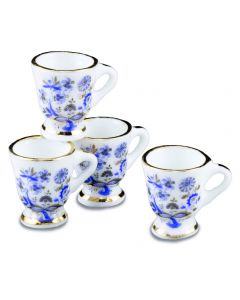 RP18085 - Set of 4 Blue and Gold Mugs