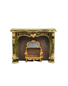 RP18590 - Green Marble Fireplace