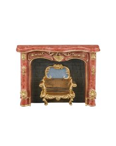 RP18594 - Pink Marble Effect Fireplace