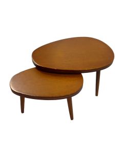 B9110 - Oval Table Set Of 2 In Walnut