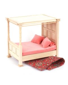 BEF083 Barewood Four Poster Bed
