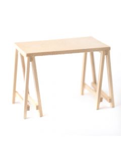 BEF098 Barewood Trestle or Work Table