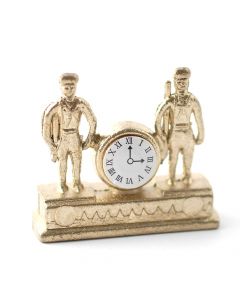 D1660 Gold Mantle Clock decorated with Soldiers