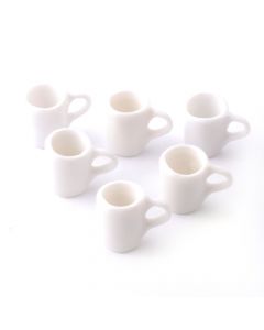 D2219 - Pack of 6 White Modern Mugs