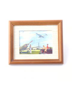 D3189 Picture of Airfield in Wooden Frame
