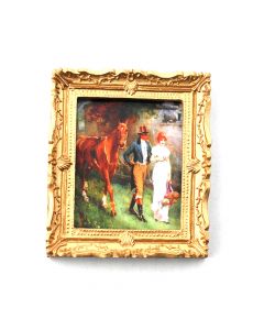 D3370 Painting of Couple with Horse