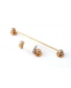 D537 - Brass Towel Rail and Toilet Roll Holder