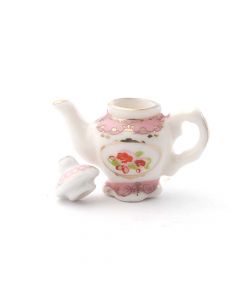 E1062 - Pretty Pink Ornate Teapot