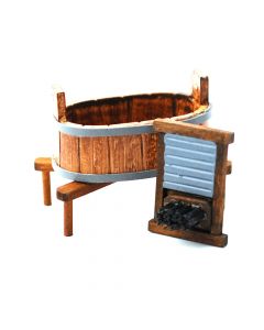 E3077 - Oval Wooden Wash Tub and Board