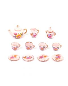 E4047 - Pink Rose Pattern Tea Set