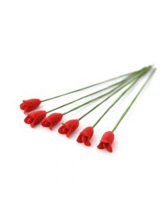 E4497 - Red Tulips, 6 pcs
