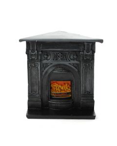 E5953 - Black Corner Fireplace