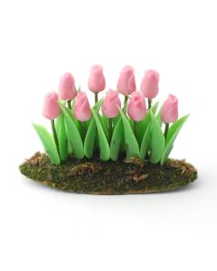 D3357 Pink Tulip Flower Bed