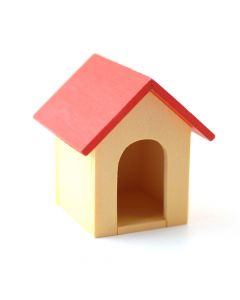 DF203B 1:12 Scale Dog Kennel with Red Roof