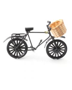MC2385B Black Bike with Bamboo Basket