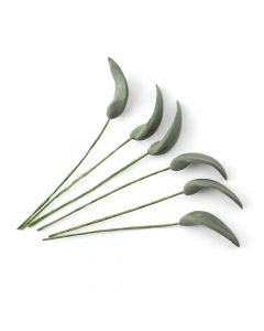 D3330 Single Lily Leaves- pack of 6