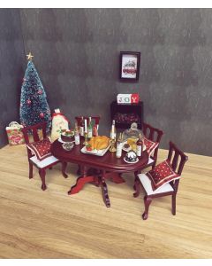 A401 - Dining Room Set with Christmas Food and Drink