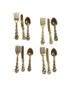 B3235 - Gold Cutlery Set Of 12