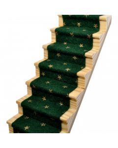 CASG44STAR - Ivy Green Stair Carpet with Gold Stars