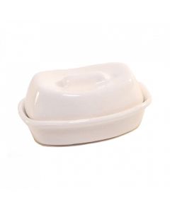 CP019W - White Casserole Dish with Lid