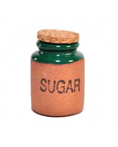 CP083GR - Large Sugar Storage Jar with Green Glaze