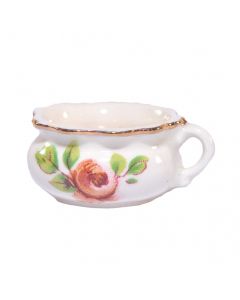 CP097GF - Chamber Pot with Red Flowers