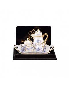 DAMAGED - Blue and Gold Coffee Tray