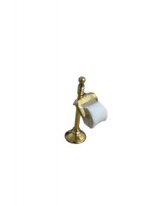 DAMAGED - Brass Toilet Roll Stand